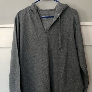 Gray hooded Coldwater Creek nightgown / robe